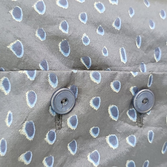 Escade Elements Silk Navy Blue  Womens Seelves Top Size US M  European 42 - Picture 6 of 10